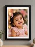Personalized photo frame with photo