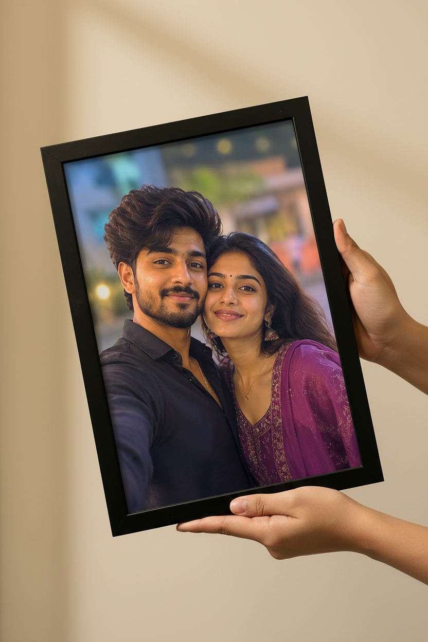 Personalized Couple photo frame with photo