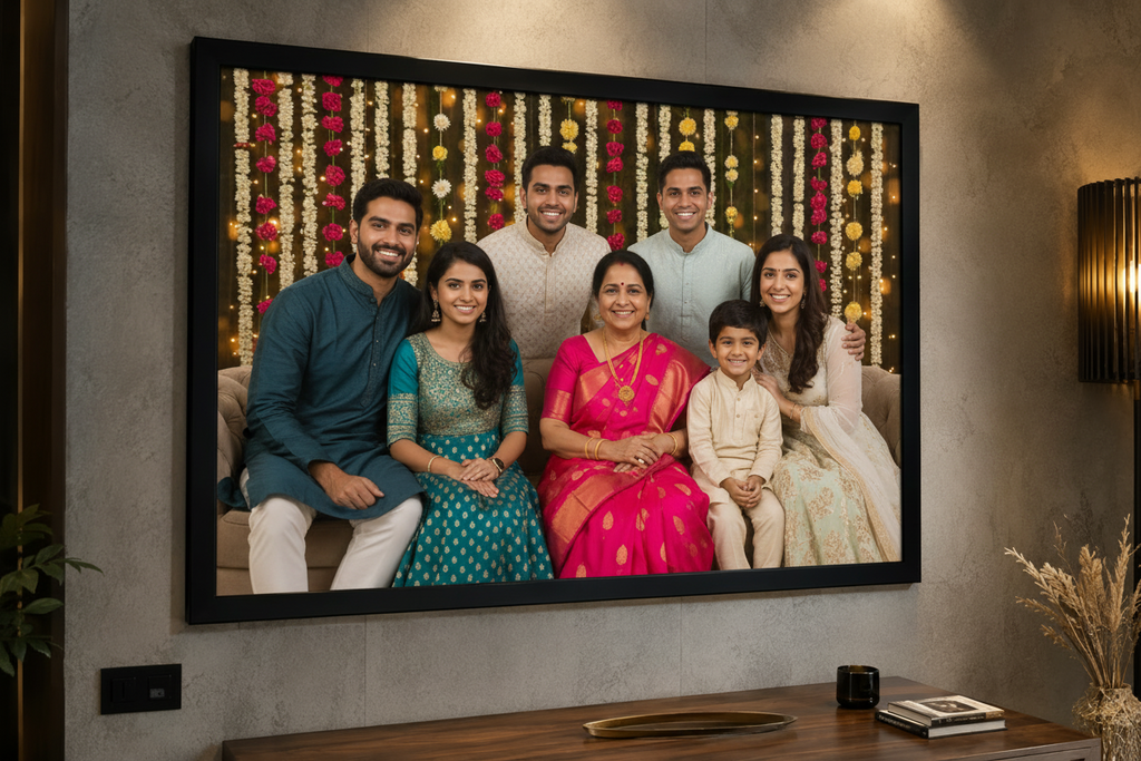Personalized Family photo frame with photo 24 by 36