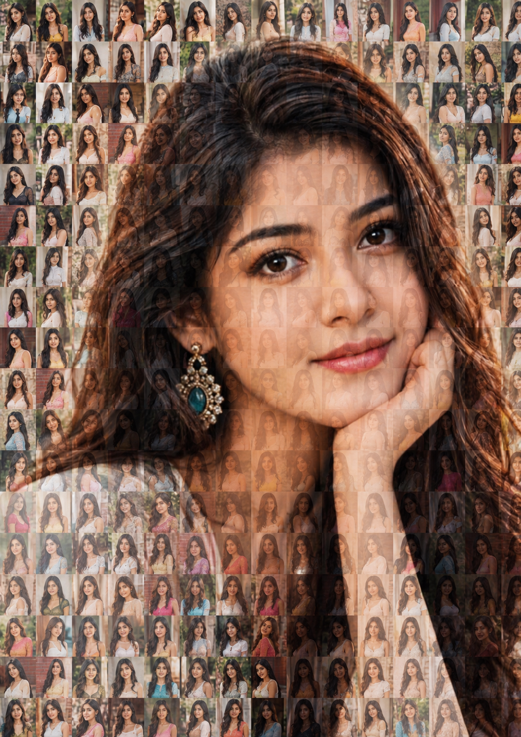 Mosaic photo editing Digital - 50 photos 1 main photo
