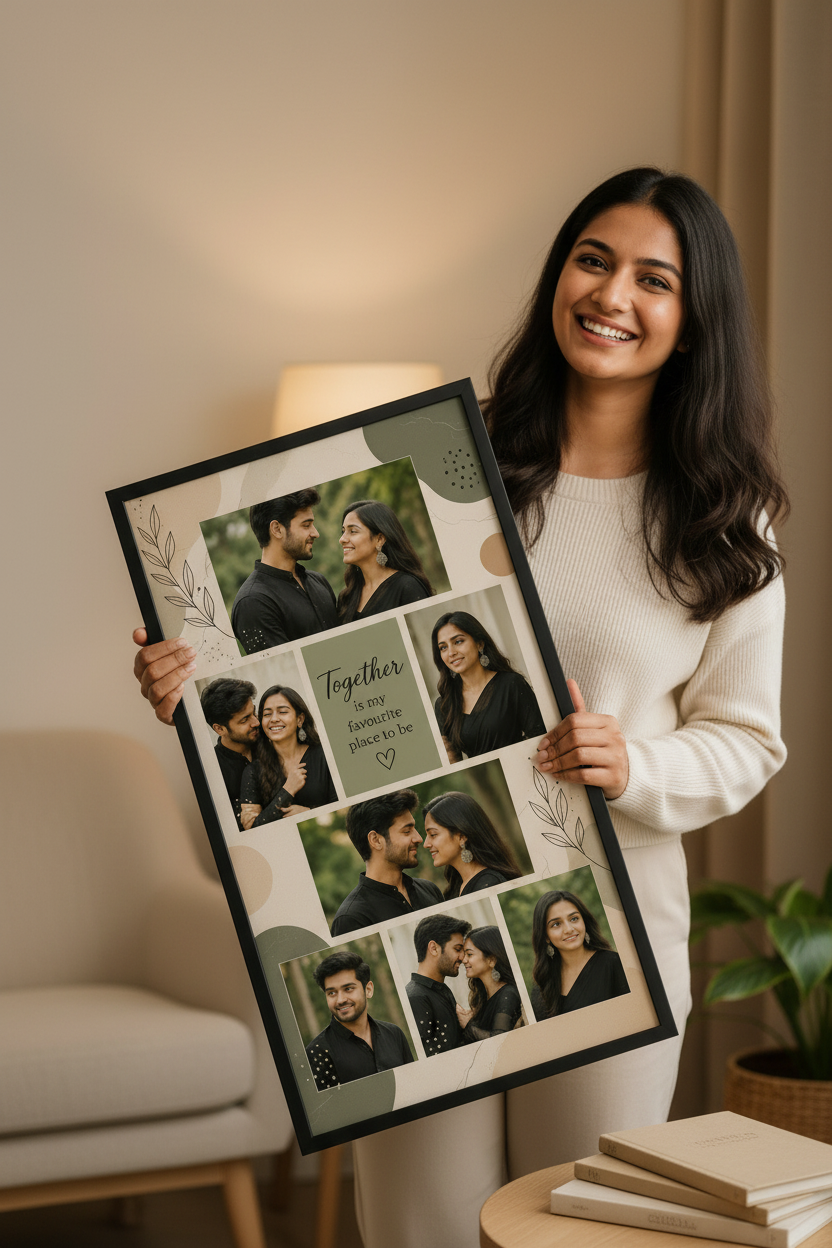 Personalized Collage photo frame with photo 12 by 24